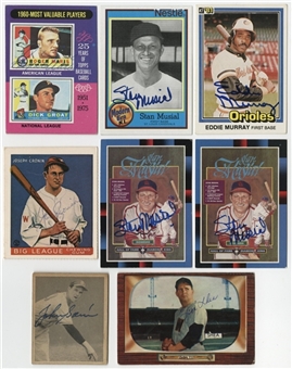 1940s-2000s Signed Cards Collection (21) Including Maris and Musial 